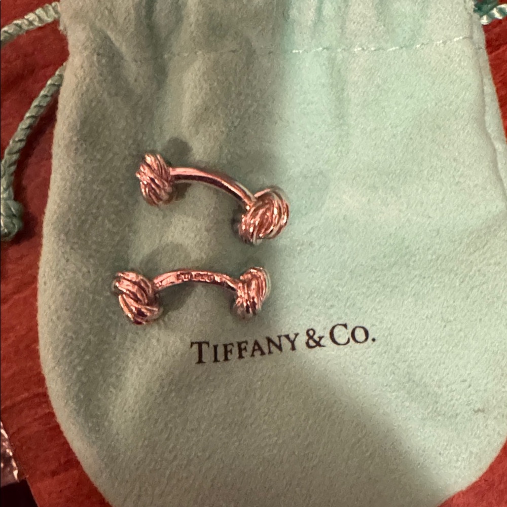 Tiffany & Co. Silver Knot Cufflinks